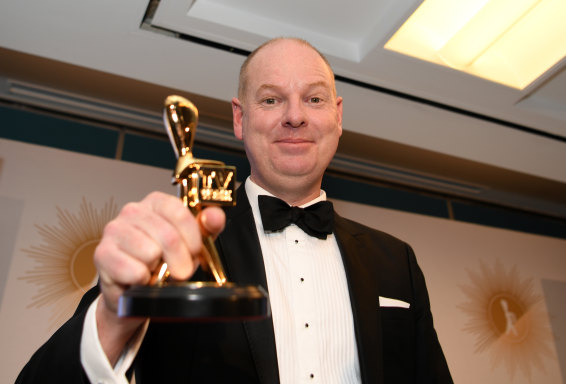 The ABC's Tom Gleeson won the Logies top honour in 2019.