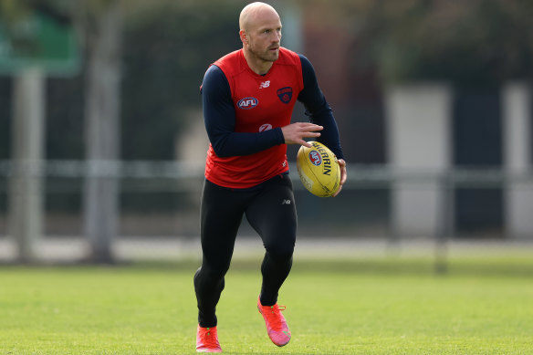 Nathan Jones at training last month.