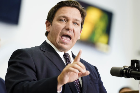 Florida Governor Ron DeSantis signed the order banning the textbooks for including “prohibited material” but gave no examples. 