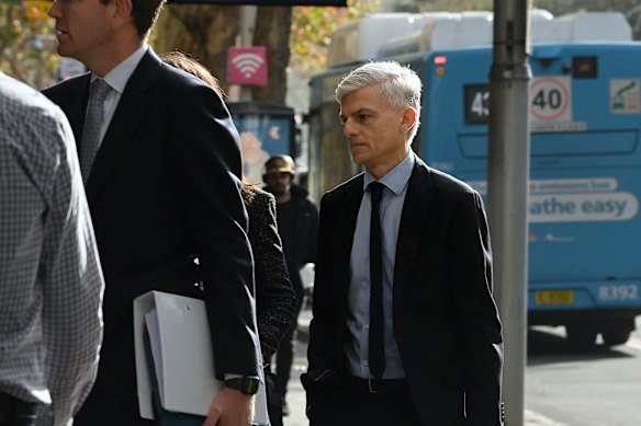Stuart Suthern-Brunt arrives at the ICAC on Monday.