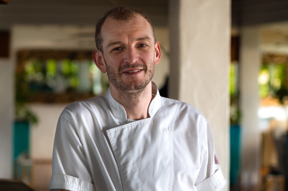 Orpheus Island Lodge’s Josh Childs consults the weather before planning menus.