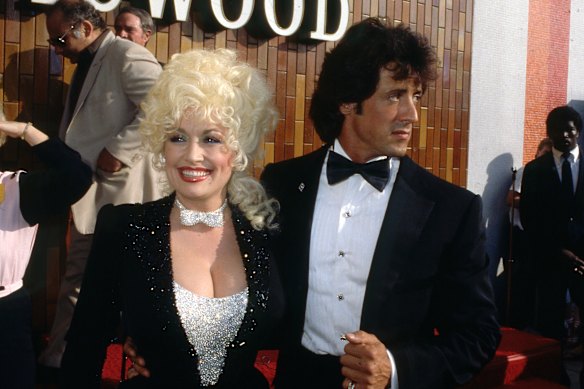 In 1984, the country singer put her own twist on the tuxedo for the premiere of Rhinestone, in which she starred opposite Sylvester Stallone.