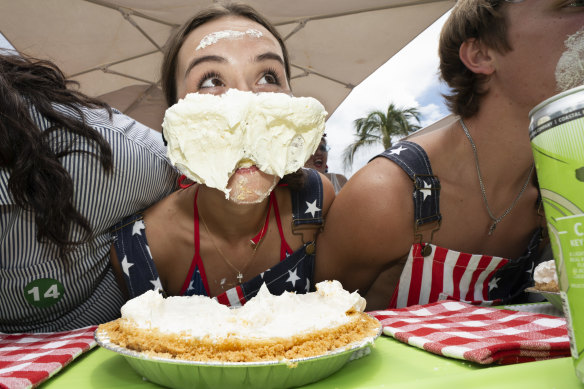 The Key Lime Pie Eating Championship in Key West, Florida. No thanks. 
