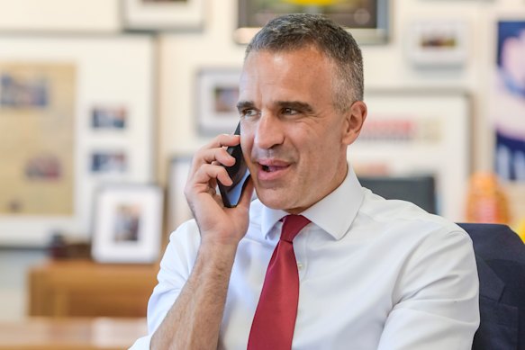 Peter Malinauskas has a 52 per cent approval rating.