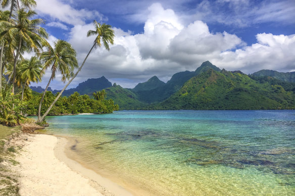 Moorea near Opunohu Bay, French Polynesia.