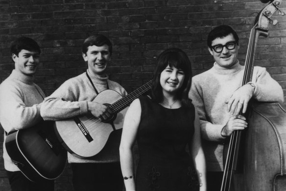 The Seekers, L-R: Keith Potger, Bruce Woodley, Judith Durham and Athol Guy.