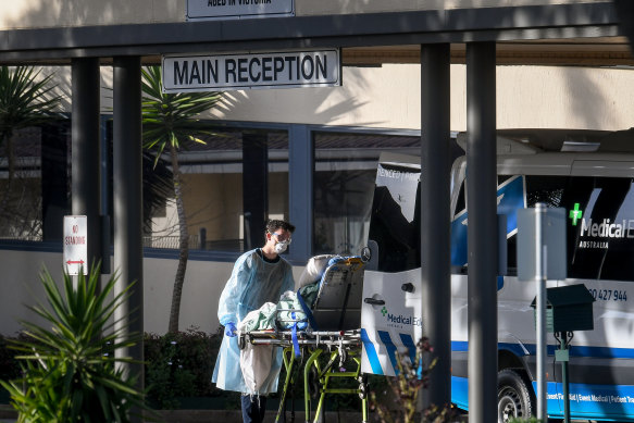 The last remaining St Basil's residents were moved to hospital on Friday.