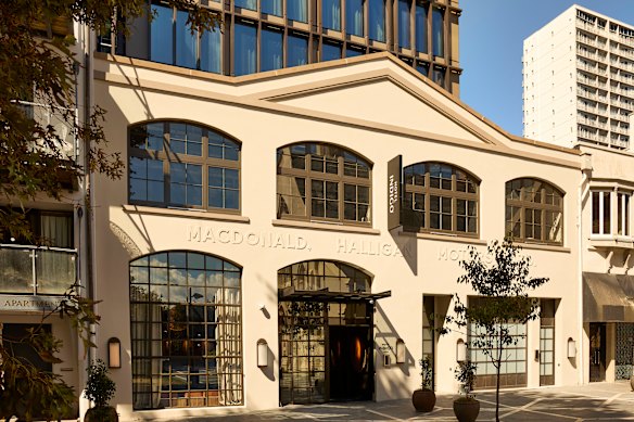The hotel’s entrance, in Auckland’s CBD, features an historic facade.
