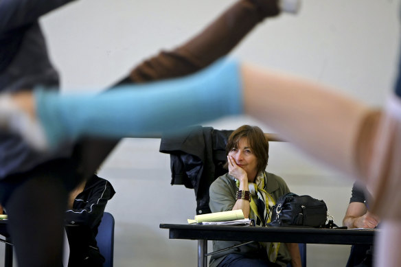 Lynne Taylor-Corbett during a rehearsal for her New York Ballet production of Seven Deadly Sins in New York in 2011. 