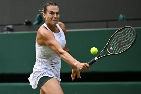 Aryna Sabalenka’s hopes of a second major title this year remain intact.