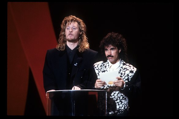 Daryl Hall and John Oates of Hall & Oates back in 1989, before things got tense.