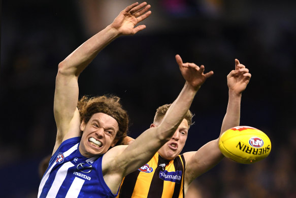Brown booted four in a best-on-ground performance. 