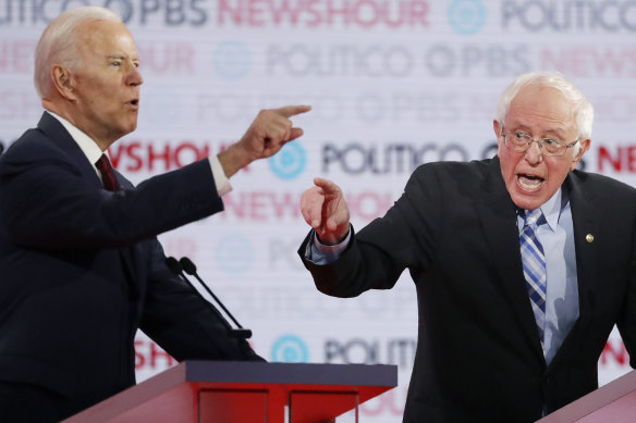 Democratic candidates Joe Biden and Bernie Sanders were animated during the final debate for the party's presidential candidates.