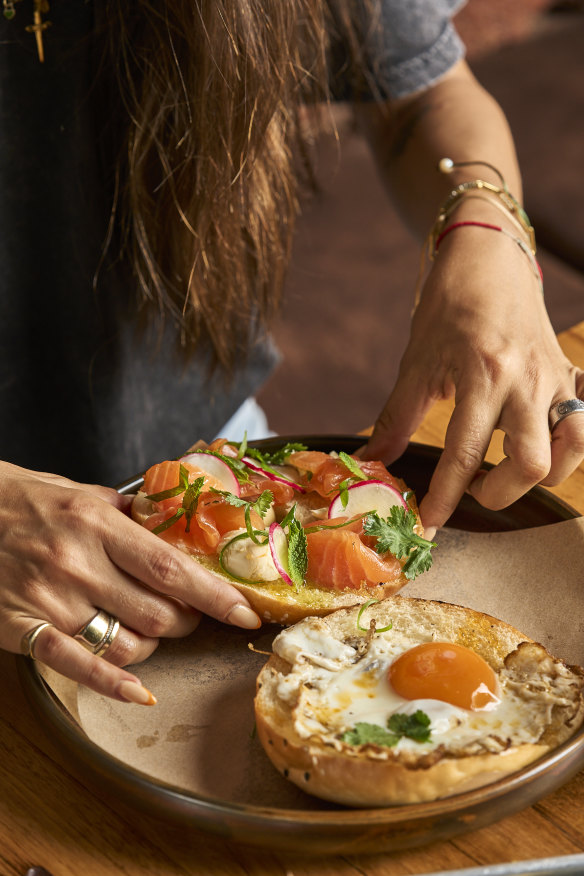 Breakfast plates.