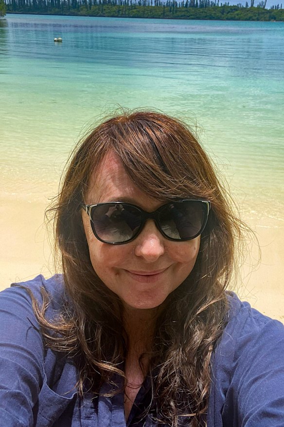 The author enjoying her adopted island home. 