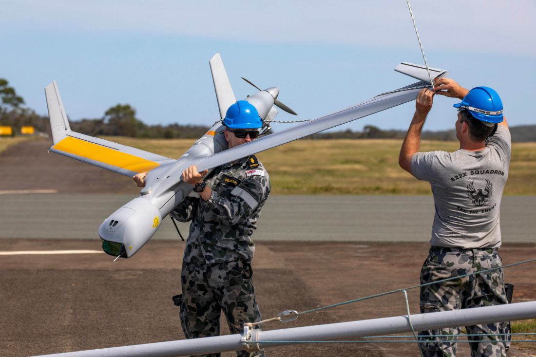 Insitu Scan Eagle drone being used by the RAN.