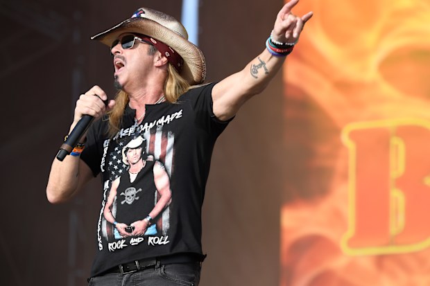TEMPE, ARIZONA - FEBRUARY 27: Bret Michaels performs during Extra Innings Festival at Tempe Beach & Arts Park on February 27, 2026 in Tempe, Arizona. (Photo by Tim Mosenfelder/WireImage) AFR