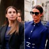 Composite - Wayne and Coleen Rooney leave the Royal Courts Of Justice, London, Tuesday, May 10, 2022. A trial involving a social media dispute between two soccer spouses has opened in London. Rebekah Vardy sued for libel after Coleen Rooney accused her of sharing her private social media posts with The Sun newspaper. (Victoria Jones/PA via AP)
Rebekah Vardy leaves the Royal Courts Of Justice, London, Tuesday, May 10, 2022. A trial involving a social media dispute between two soccer spouses has opened in London. Rebekah Vardy sued for libel after Coleen Rooney accused her of sharing her private social media posts with The Sun newspaper. (Victoria Jones/PA via AP)