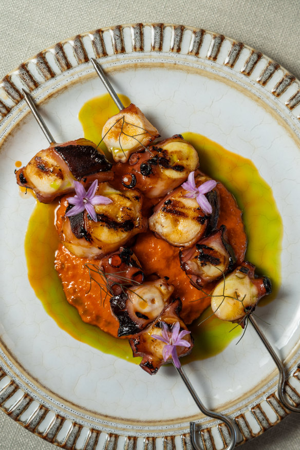 Fremantle octopus skewers.