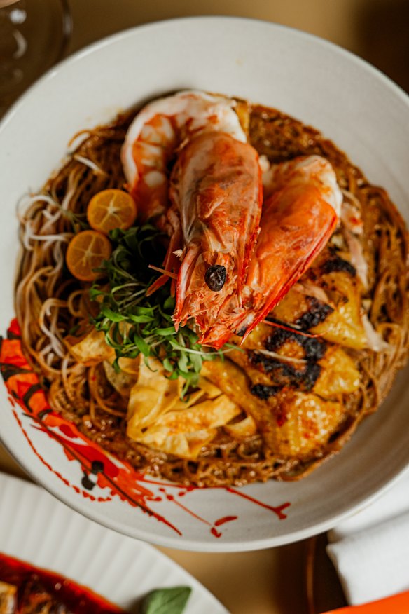 Dishes at Past Port, like the Sarawak laksa lunchtime special, nod to executive chef Sarah Chan’s Malaysian heritage.