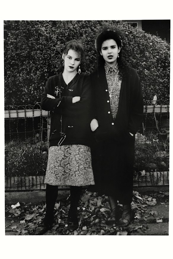 Sybil and Vivian, outside 10 Hawke Street, West Melbourne, 1985