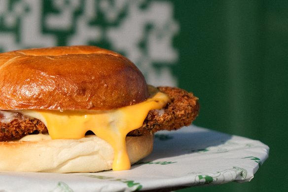 The Yagoona chicken and cheese burger.