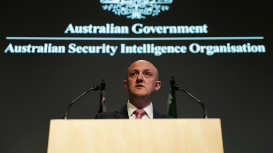 ASIO chief Mike Burgess says catching spies is difficult and needs secrecy to succeed. 