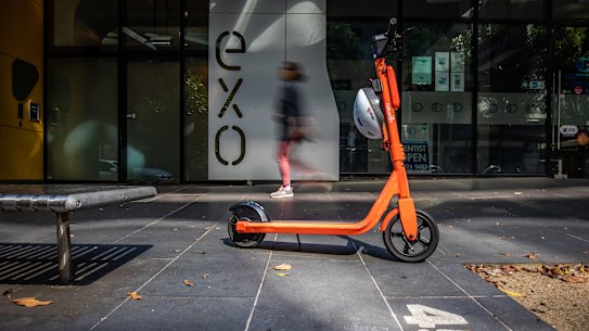An e-scooter