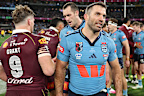 A dejected James Tedesco after the loss in Melbourne.