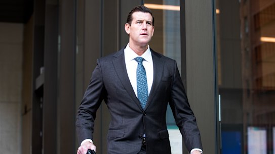 Ben Roberts-Smith outside the Federal Court in Sydney last month.
