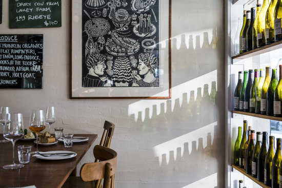 The chalkboard menu at Bar Merenda in Daylesford.