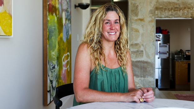 Interior designer Juliette Arent at her heritage-listed Bronte home that was full of mould when she bought it. She went to extreme measures to improve ventilation and remove damp.