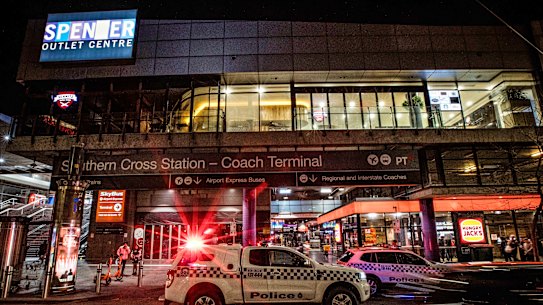 Police respond to an incident on Spencer Street on August 31.