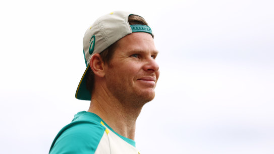 Steve Smith on Wednesday, when he was dropped for the opening T20 match against the West Indies.