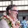 New Fiji Airways CEO Paul Scurrah at his welcome ceremony in Nadi, Fiji.