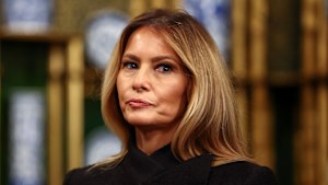 First Lady Melania Trump, pictured last month, has previously worked to get Ukrainian children seized by Russia during the war returned to their families.