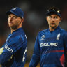 England duo Jos Buttler (left) and Joe Root during their Cricket World Cup clash with Sri Lanka.