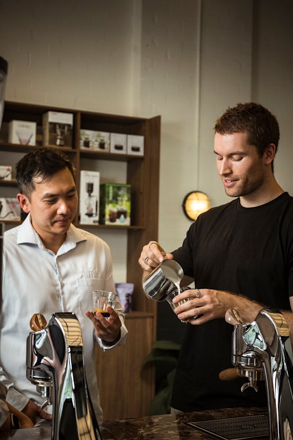 Head barista Matt Coulson at work.