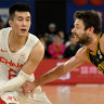 Matthew Dellavedova, right, will do everything he can to make the Boomers team for the FIBA World Cup in August.