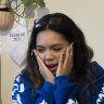 Roslyn de Lara from Willoughby Girls High was delighted with her results this morning. 