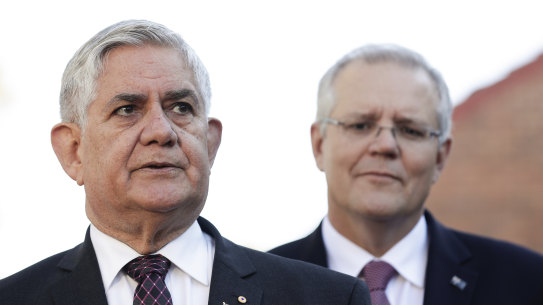 Minister for Indigenous Australians Ken Wyatt and Prime Minister Scott Morrison.