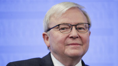 Former Prime Minister Kevin Rudd criticising Republican politicians for using the term "Wuhan virus" and "Chinese coronavirus".