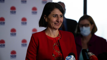 NSW Premier Gladys Berejiklian, at a press conference about the easing of restrictions in NSW.