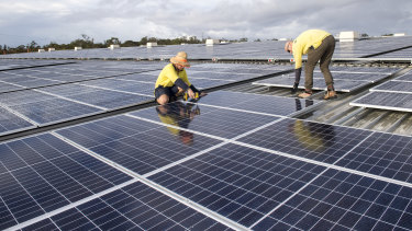 Emissions reduction action like solar panel installation could help recover from the economic downturn of the coronavirus.