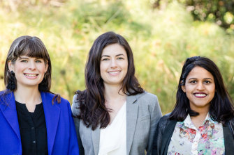 Founding members of the Women in Leadership Development (WILD) Program L-R: Dr Nadine Brew, Dr Lauren Giorgio and Dr Udani Reets. 