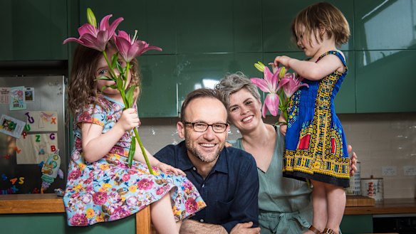 Mr Bandt and Ms Perkins live in Melbourne with their two daughters, Wren, 4 and Elke, 3. 