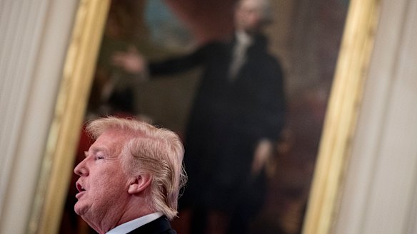 US President Donald Trump on Thursday before signing an Executive Order that establishes a National Council for the American Worker.