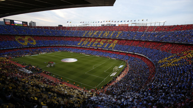 Fortress: Barcelona's Camp Nou has also been mooted as a venue for the decider of the proposed Nations Championship.