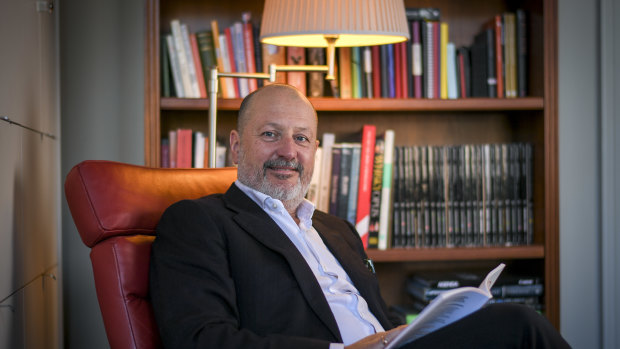 Russel Howcroft at his home in Melbourne. 