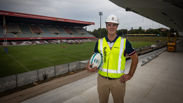QRU chief executive David Hanham at Ballymore this week, with the eastern stand to the left of the picture.